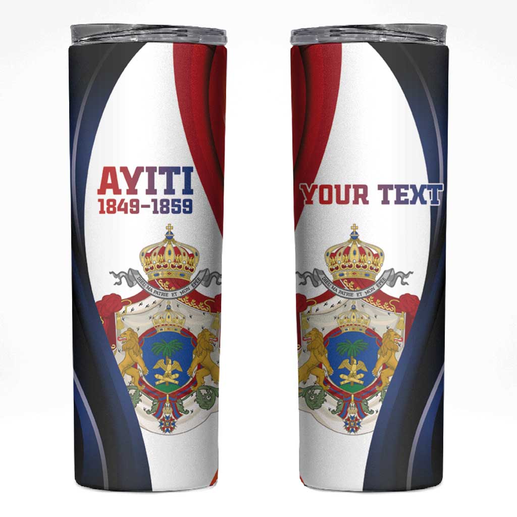 Personalized Second Empire Afro-Haitians 1849-1859 Skinny Tumbler Dieu Ma Patrie Et Mon Epee - African Pride