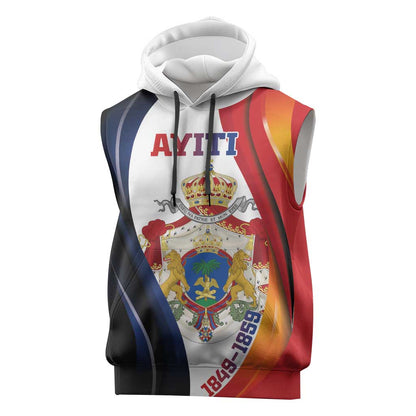 Personalized Second Empire Afro-Haitians 1849-1859 Sleeveless Hoodie Dieu Ma Patrie Et Mon Epee - African Pride