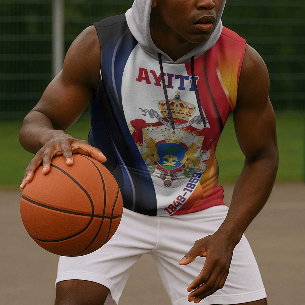 Personalized Second Empire Afro-Haitians 1849-1859 Sleeveless Hoodie Dieu Ma Patrie Et Mon Epee - African Pride