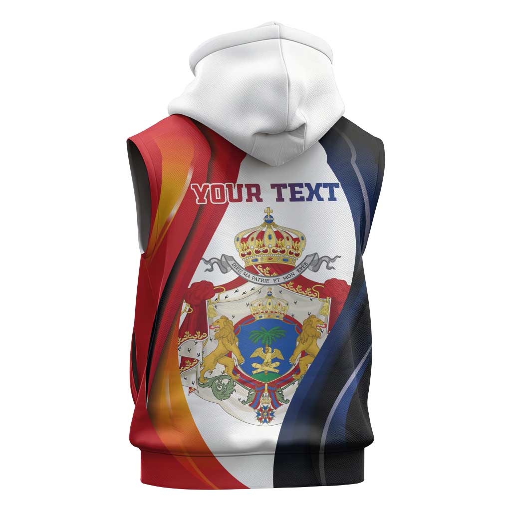 Personalized Second Empire Afro-Haitians 1849-1859 Sleeveless Zip Hoodie Dieu Ma Patrie Et Mon Epee - African Pride