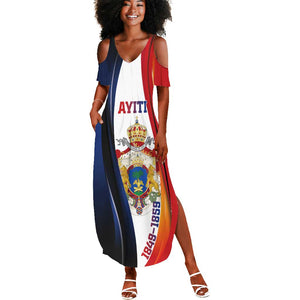 Personalized Second Empire Afro-Haitians 1849-1859 Summer Maxi Dress Dieu Ma Patrie Et Mon Epee - African Pride