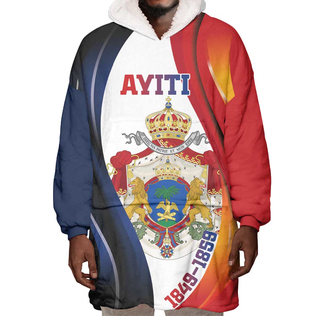 Personalized Second Empire Afro-Haitians 1849-1859 Wearable Blanket Hoodie Dieu Ma Patrie Et Mon Epee - African Pride