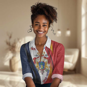 Personalized Second Empire Afro-Haitians 1849-1859 Women Casual Shirt Dieu Ma Patrie Et Mon Epee - African Pride