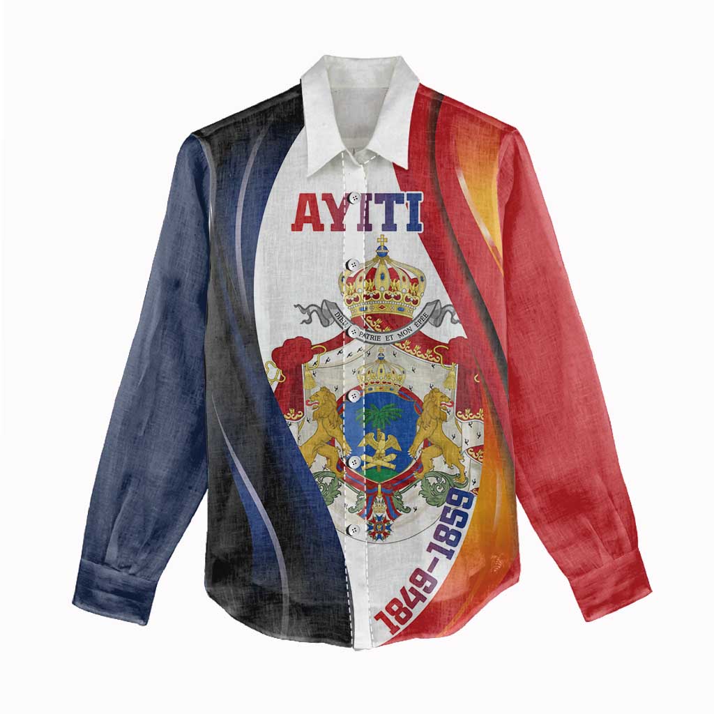 Personalized Second Empire Afro-Haitians 1849-1859 Women Casual Shirt Dieu Ma Patrie Et Mon Epee - African Pride
