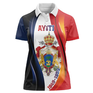 Personalized Second Empire Afro-Haitians 1849-1859 Women Polo Shirt Dieu Ma Patrie Et Mon Epee - African Pride