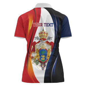 Personalized Second Empire Afro-Haitians 1849-1859 Women Polo Shirt Dieu Ma Patrie Et Mon Epee - African Pride