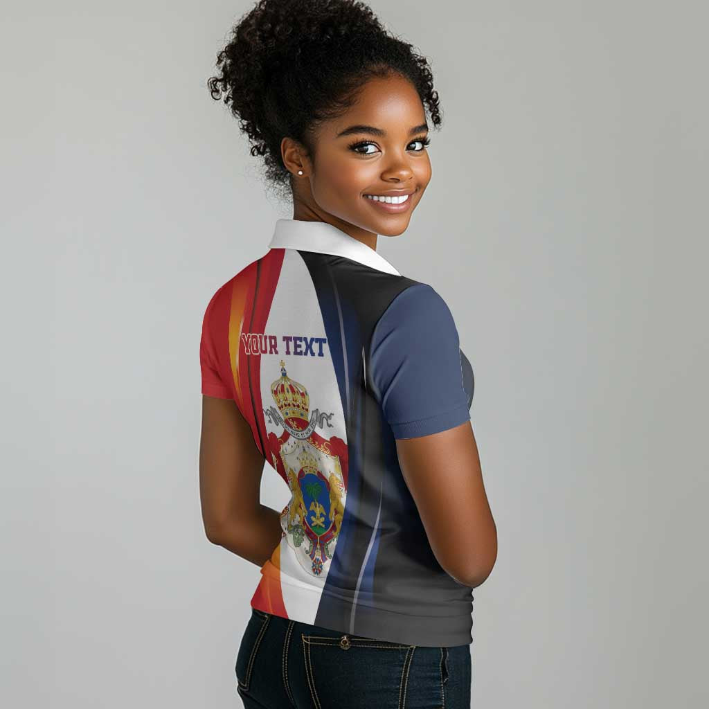 Personalized Second Empire Afro-Haitians 1849-1859 Women Polo Shirt Dieu Ma Patrie Et Mon Epee - African Pride