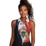 Personalized Second Empire Afro-Haitians 1849-1859 Women Sleeveless Polo Shirt Dieu Ma Patrie Et Mon Epee - African Pride