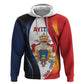 Personalized Second Empire Afro-Haitians 1849-1859 Zip Hoodie Dieu Ma Patrie Et Mon Epee - African Pride