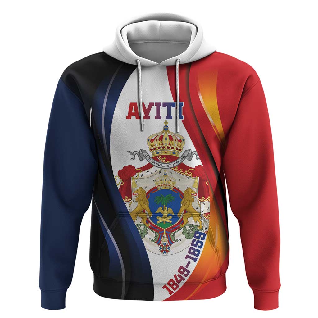 Personalized Second Empire Afro-Haitians 1849-1859 Zip Hoodie Dieu Ma Patrie Et Mon Epee - African Pride