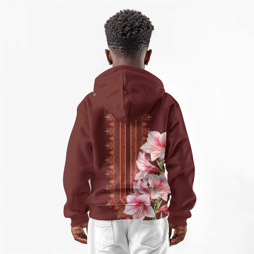 Africa Dashiki Kid Hoodie With Belladonna Lily