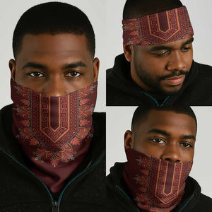 Africa Dashiki Neck Gaiter With Belladonna Lily - African Pride