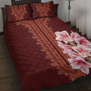Africa Dashiki Quilt Bed Set With Belladonna Lily
