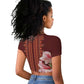 Africa Dashiki Raglan Cropped T shirt With Belladonna Lily