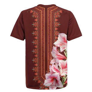 Africa Dashiki Rugby Jersey With Belladonna Lily