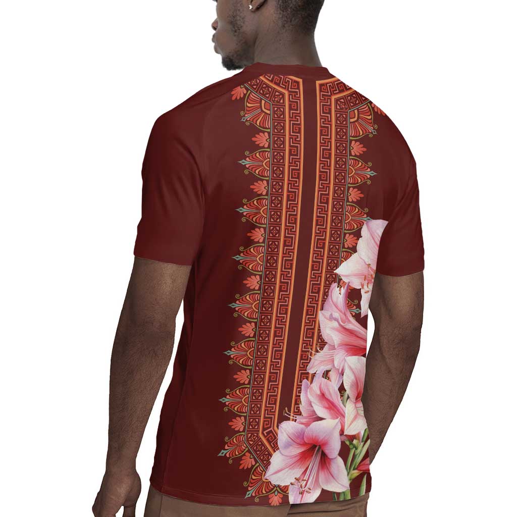 Africa Dashiki Rugby Jersey With Belladonna Lily