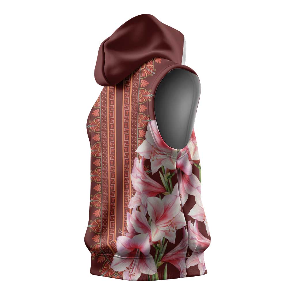 Africa Dashiki Sleeveless Hoodie With Belladonna Lily - African Pride