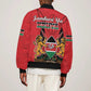 Kenya Bomber Jacket Coat Of Arms With Kente Patterns