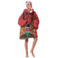 Kenya KId Wearable Blanket Hoodie Coat Of Arms With Kente Patterns