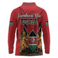Kenya Long Sleeve Polo Shirt Coat Of Arms With Kente Patterns