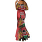Kenya Mermaid Dress Coat Of Arms With Kente Patterns