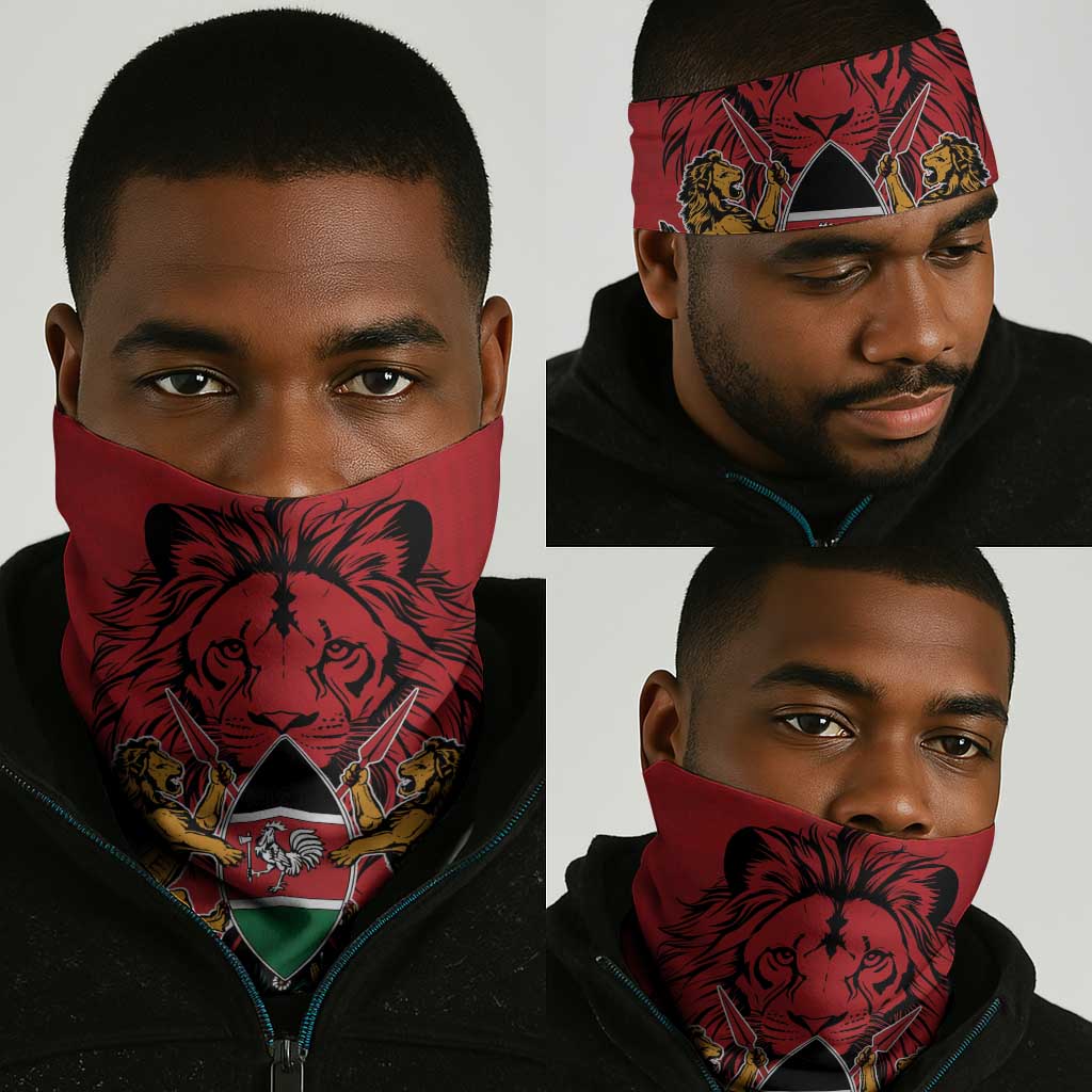 Kenya Neck Gaiter Coat Of Arms Kente Patterns LT18