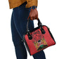 Kenya Shoulder Handbag Coat Of Arms With Kente Patterns