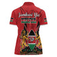 Kenya Women Polo Shirt Coat Of Arms With Kente Patterns