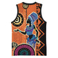 African Woman In Ethnic Dress Basketball Jersey Ethnic Geometric Patterns - African Pride