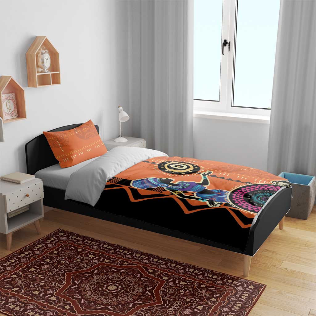 African Woman In Ethnic Dress Bedding Set Ethnic Geometric Patterns