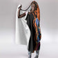 African Woman In Ethnic Dress Hooded Blanket Ethnic Geometric Patterns
