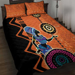 African Woman In Ethnic Dress Quilt Bed Set Ethnic Geometric Patterns