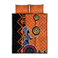 African Woman In Ethnic Dress Quilt Bed Set Ethnic Geometric Patterns