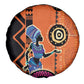 African Woman In Ethnic Dress Spare Tire Cover Ethnic Geometric Patterns