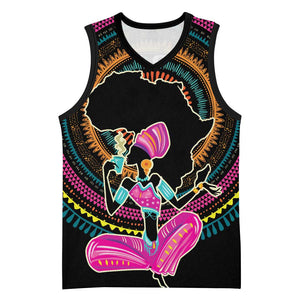 Personalized Africa Basketball Jersey Beautiful Black Woman - African Pride
