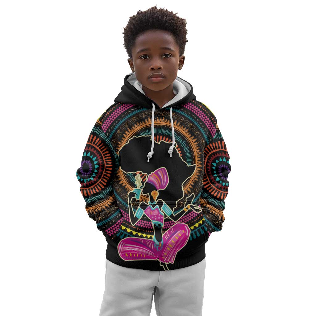 Personalized Africa Kid Hoodie Beautiful Black Woman