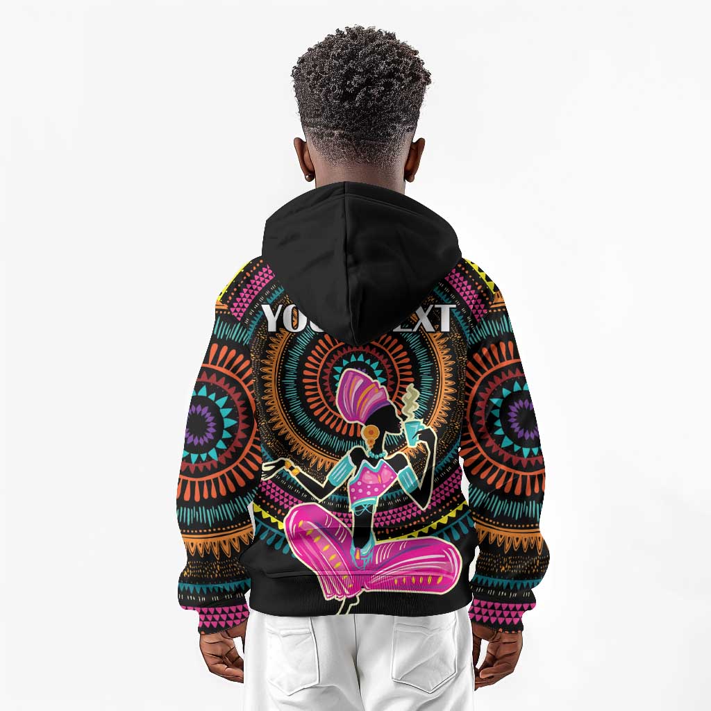 Personalized Africa Kid Hoodie Beautiful Black Woman