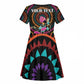 Personalized Africa Kid Short Sleeve Dress Beautiful Black Woman