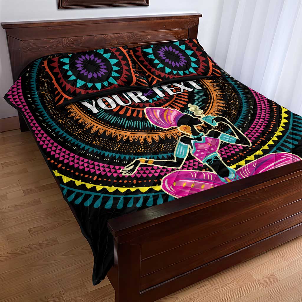 Personalized Africa Quilt Bed Set Beautiful Black Woman