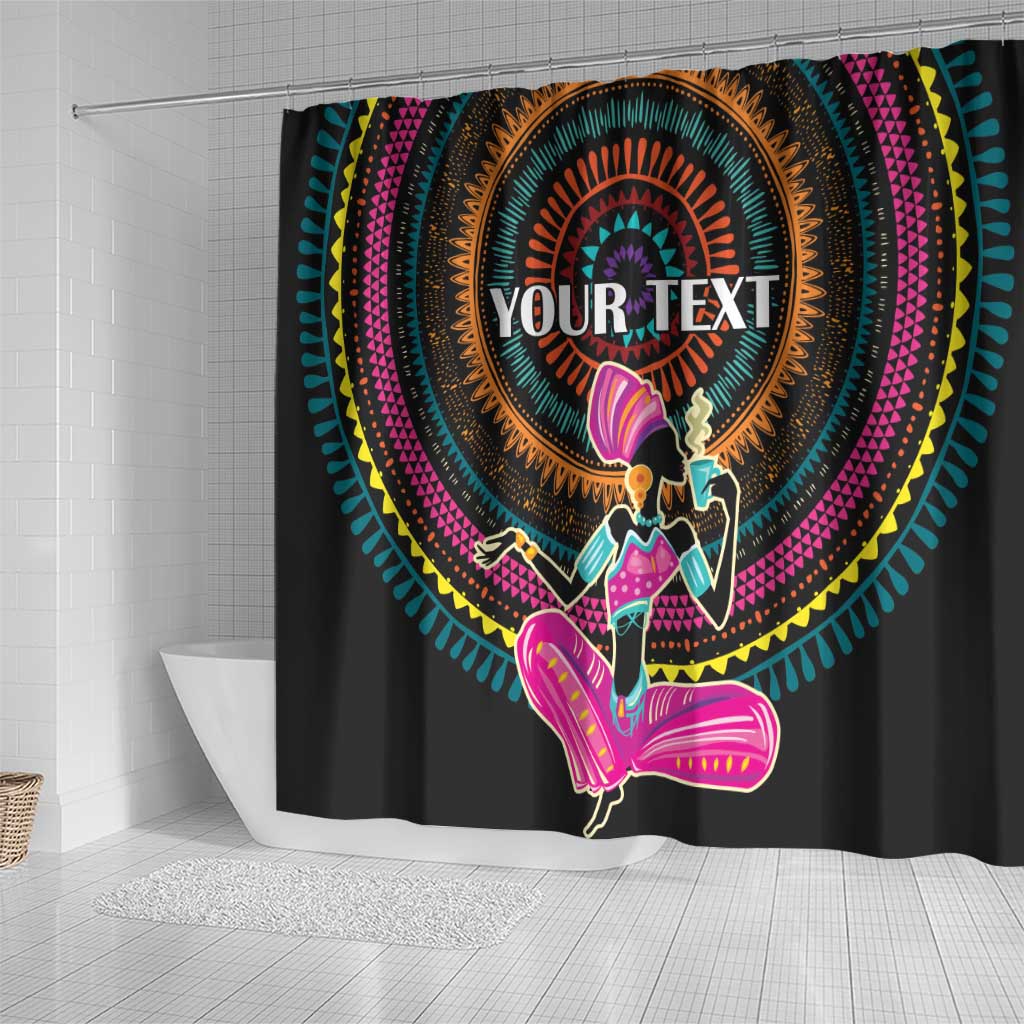 Personalized Africa Shower Curtain Beautiful Black Woman