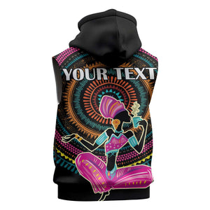 Personalized Africa Sleeveless Hoodie Beautiful Black Woman - African Pride