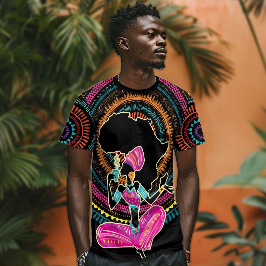 Personalized Africa T shirt Beautiful Black Woman