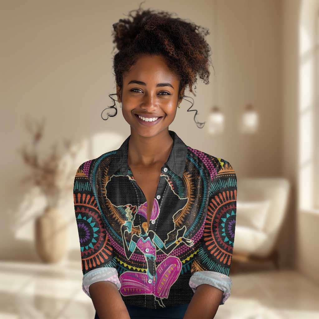 Personalized Africa Women Casual Shirt Beautiful Black Woman LT18