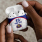 Custom Afro-Haitians Football Pride AirPods Case Les Grenadiers Veve Vodou White Version