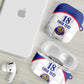 Custom Afro-Haitians Football Pride AirPods Case Les Grenadiers Veve Vodou White Version