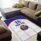 Custom Afro-Haitians Football Pride Area Rug Les Grenadiers Veve Vodou White Version - African Pride