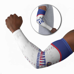 Custom Afro-Haitians Football Pride Arm Sleeves Les Grenadiers Veve Vodou White Version