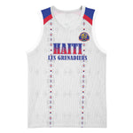 Custom Afro-Haitians Football Pride Basketball Jersey Les Grenadiers Veve Vodou White Version - African Pride