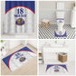 Custom Afro-Haitians Football Pride Bathroom Set Les Grenadiers Veve Vodou White Version