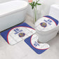 Custom Afro-Haitians Football Pride Bathroom Set Les Grenadiers Veve Vodou White Version